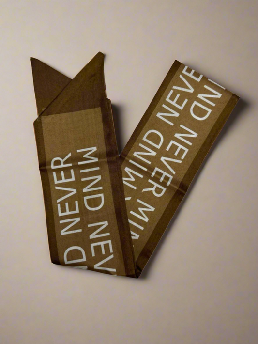 Brown Never Mind Bag Scarf