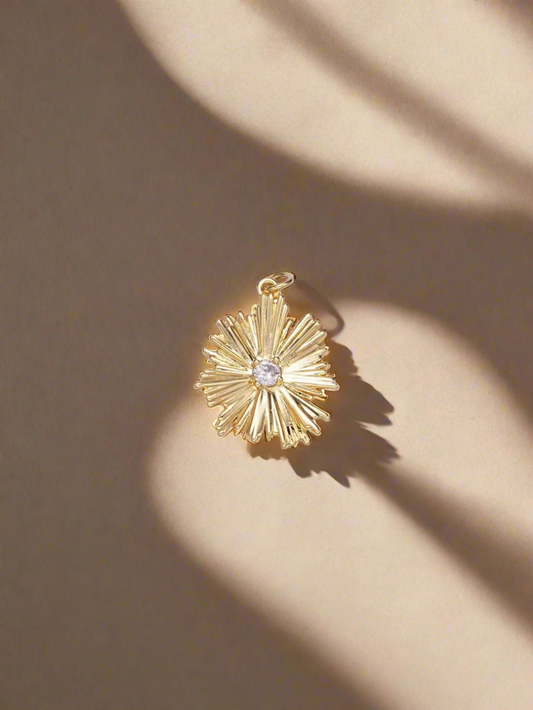 Sunburst Flower Charm