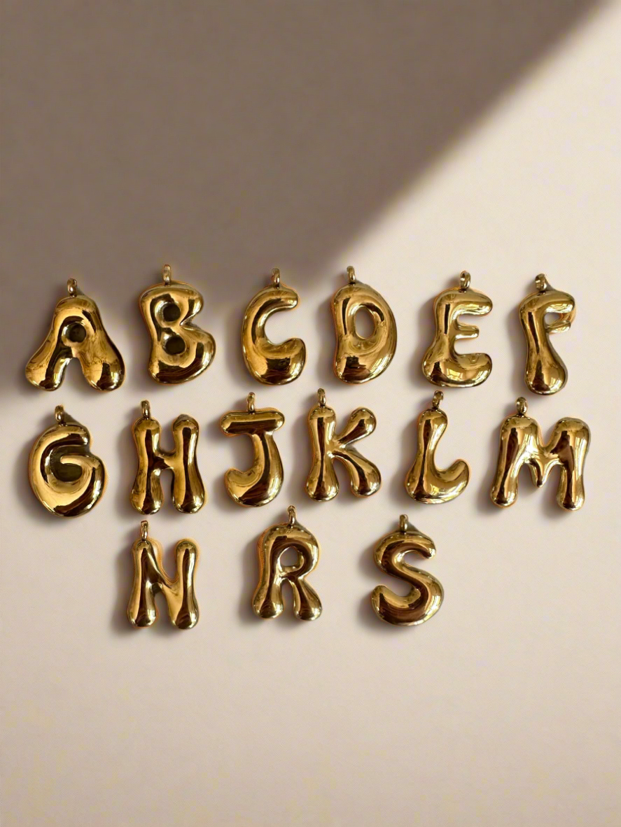 Threader Bubble Letter Charm