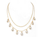 Ivona's Celebration Layered 9 Teardrop Crystal Necklace