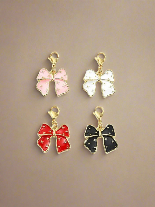 Enamel Bow Bag Charms