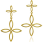 Cecille's Celtic Cross Post Back Dangle Earrings