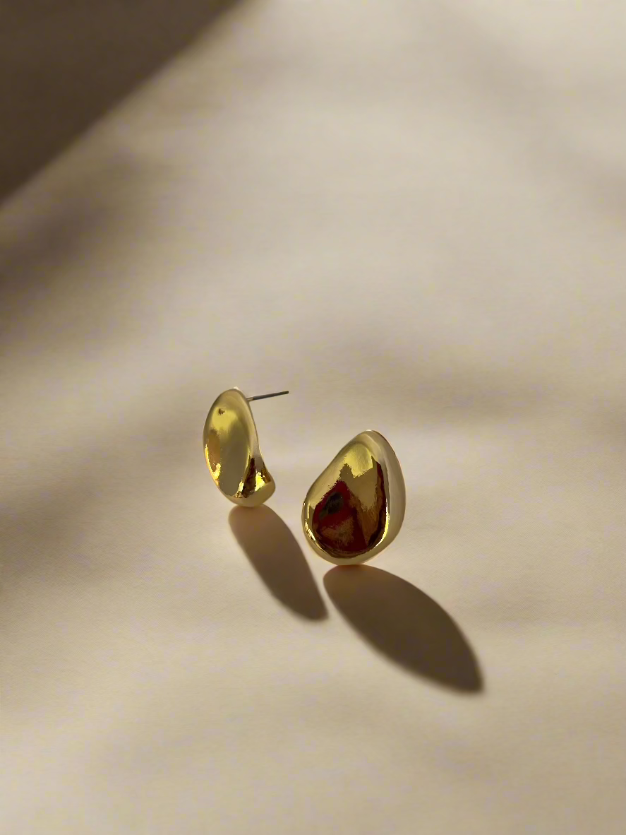 Textured Tear Drop Post Earrings