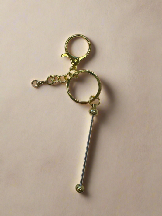 Gold Keychain With Screw Off End To Add Charms