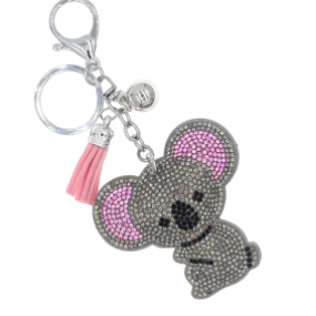 Rhinestone Crystal Cushion Bag Charm