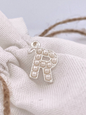 Lovely Luster Pearl Initial Charm A-Z