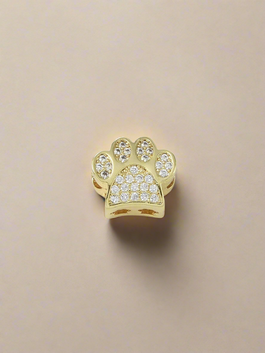 [PRE-ORDER] -  Pave Paw Print Threader Bead