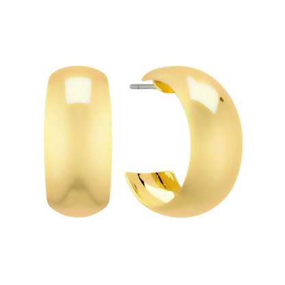 Essential Chunky Wide Metal Hoop Earrings