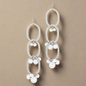 Elegant Pearl Chain Link Dangle Earrings