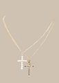 Grace's Layered Cross Necklace in Gold
