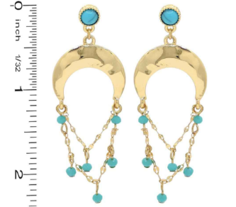 Under a T-Bar Moon Post Back Earring