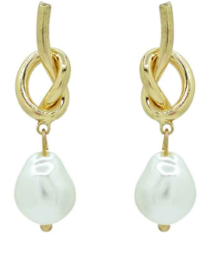 Knotty Pearl at Its Finest Post Back Earring