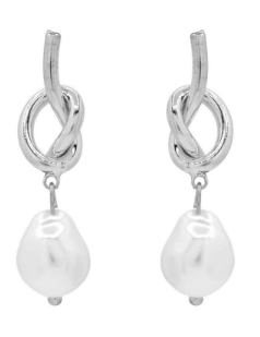 Knotty Pearl at Its Finest Post Back Earring