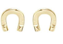 London Skye Gold Horseshoe Stud Earrings