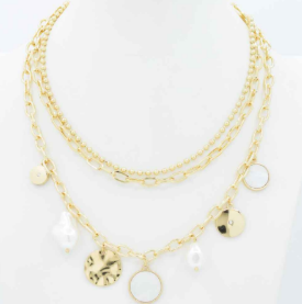 *PREORDER* Sophie's Pearls and Mother of Pearl Charm Necklace