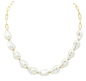 Brynna's Baroque Pearl Paperclip Chain Necklace