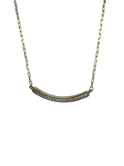 Beautiful Smile Necklace with Pave 18K Gold Dipped