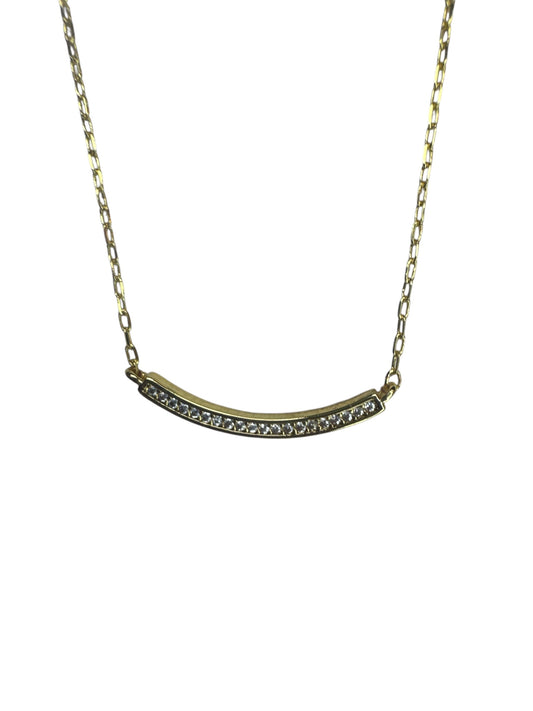 Beautiful Smile Necklace with Pave 18K Gold Dipped