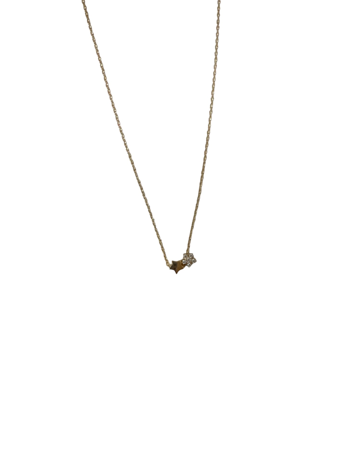 Dainty Double Star Pendant Necklace