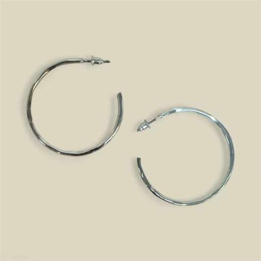 Alexis is a Classy Lady Classic 45MM Silver Hoop