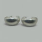 Monica Chunky Open Back Hoop in Matte Silver 40MM