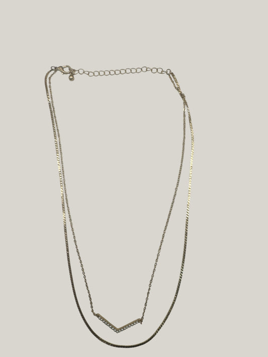 Amelia's Layered Pearl and Classic Chain Link Necklace