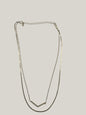 Amelia's Layered Pearl and Classic Chain Link Necklace