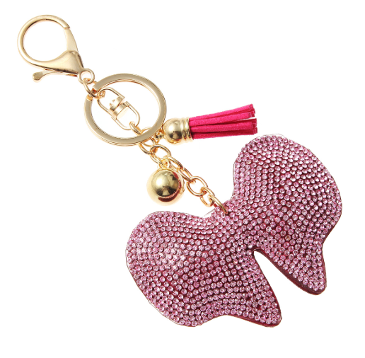 Rhinestone Crystal Cushion Bag Charm