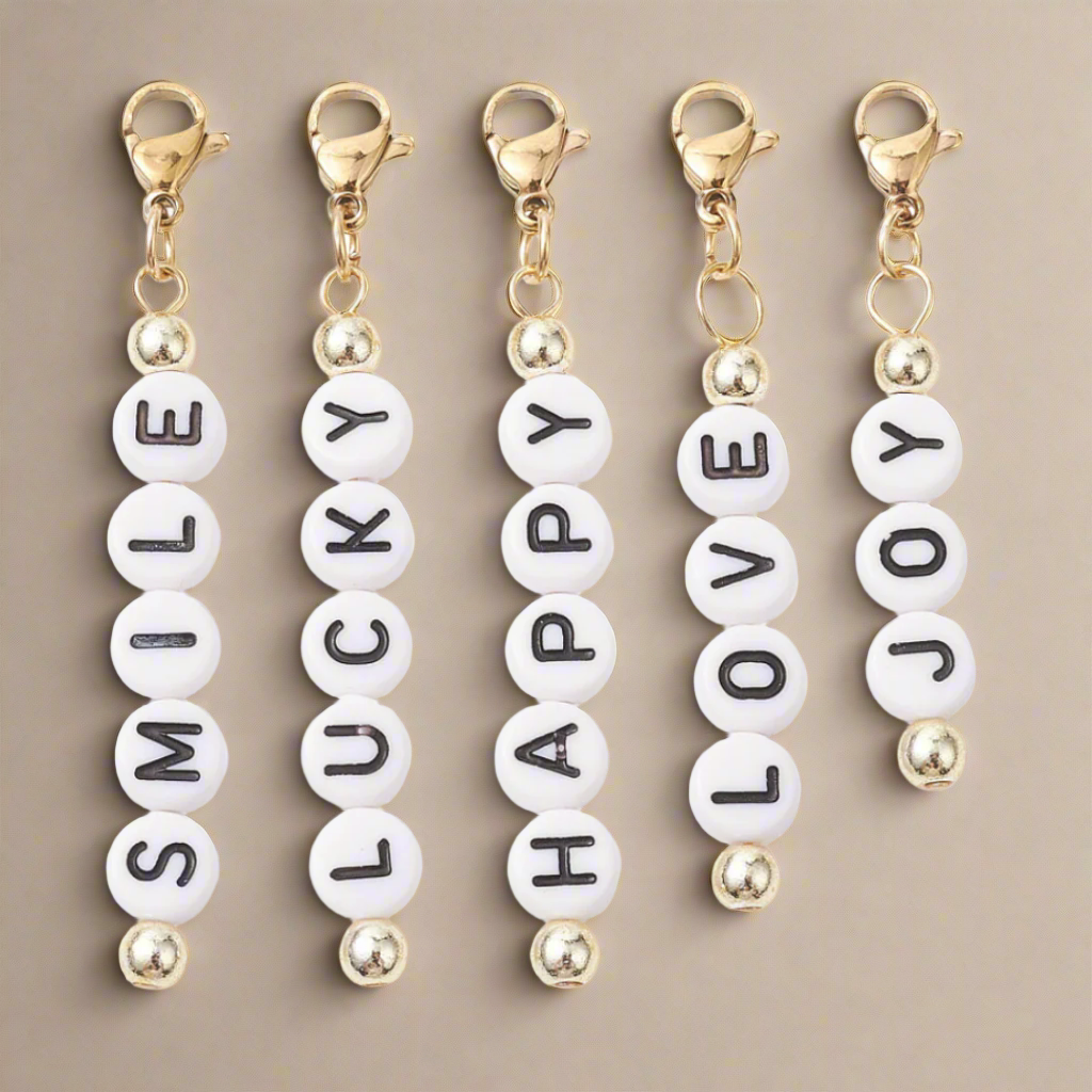 Positive Phrase Bag Charms with Lobster Clasp