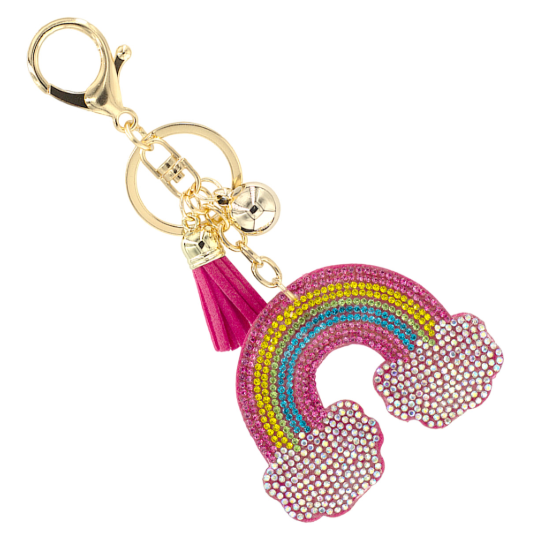Rhinestone Crystal Cushion Bag Charm