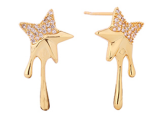 *PREORDER* Jena Dripping Star with Pave Cluster Post Back Earrings