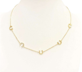 Short Layering Horsehoe Necklace