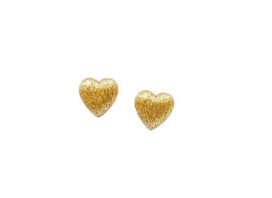 *PREORDER* Textured Heart Post Back Earrings