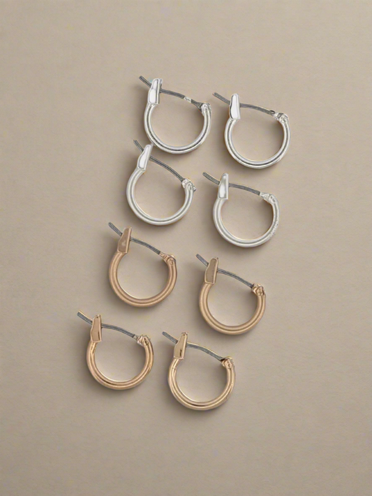 Classic Everyday Mini Latch Huggie Earrings