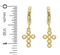 Sharon's Post Open Back Hoop Cross Earrings