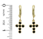 Sharon's Post Open Back Hoop Cross Earrings
