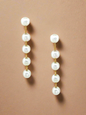 Opulent Five Pearl Drop Dangle Earrings