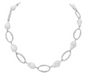 *PREORDER* Oval Link with Natural Pearl Accent Short Necklace