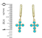 Sharon's Post Open Back Hoop Cross Earrings